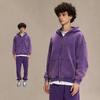BeatStreet Men's Wear Wax Printing Vintage Male Hoodies Oversized Loose Zipper Water Washed Plush Sweatshirt Trendy New