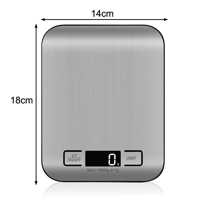 Digital Kitchen Scale Led Display Stainless Steel Panel Electronic Scales Home Jewelry Food Snacks Weighing Baking Tools