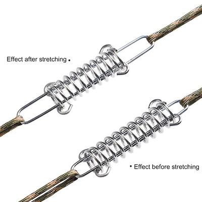 Boucle de Corde à Vent en Aluminium Crochet à Ressort Haute Résistance Boucle Camping Portable Éléments d'Extérieur pour Camping Randonnée