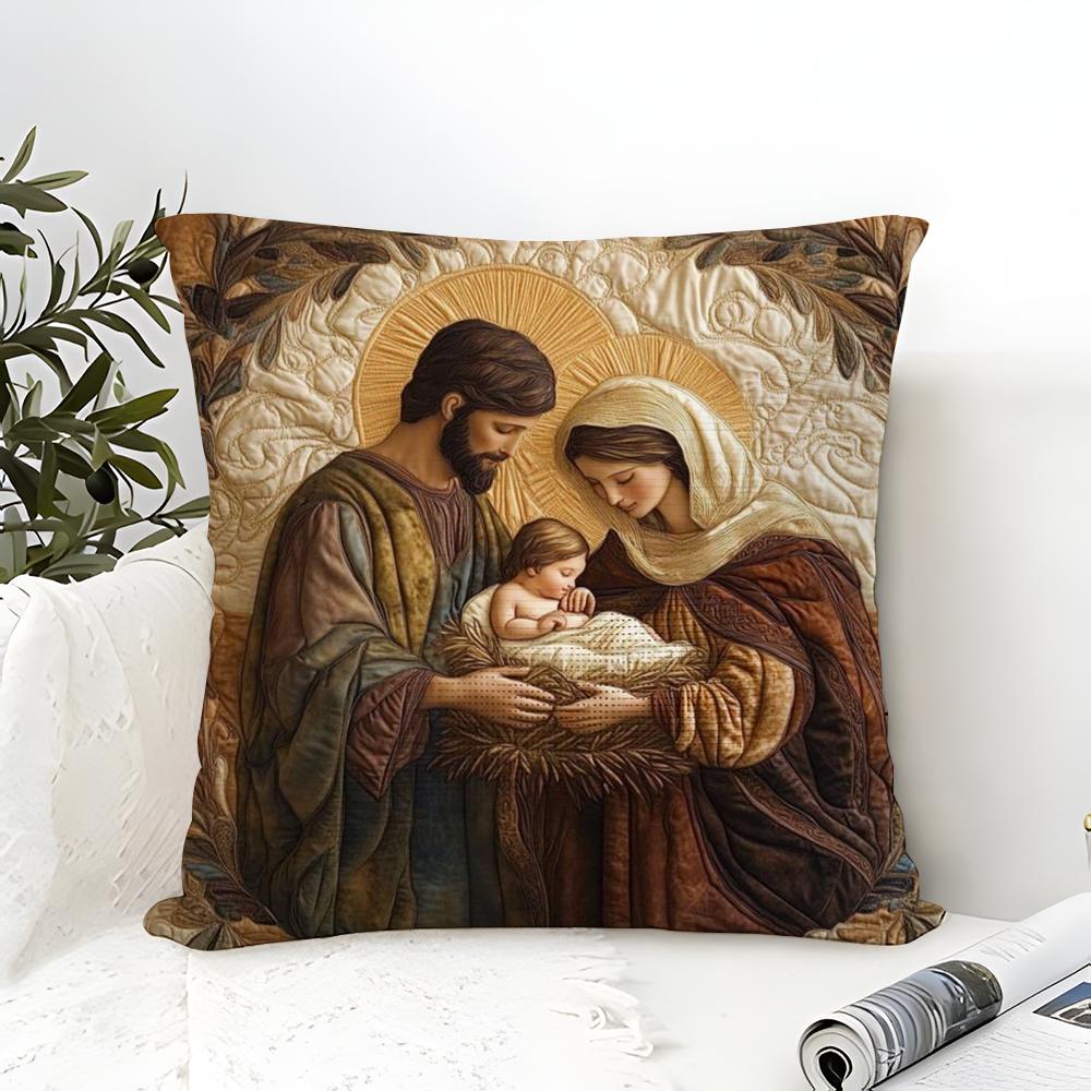 Classical Mural Patterns And Religious Prints Pillow Case Linen Pillow Case Sofa Home Decor Cushion Cover Cushion Cove
