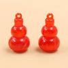 Gradient Gourd Pendants: 6 Multicolored Resin Charms (18x31mm) for Bags, Phones, and Clothing.