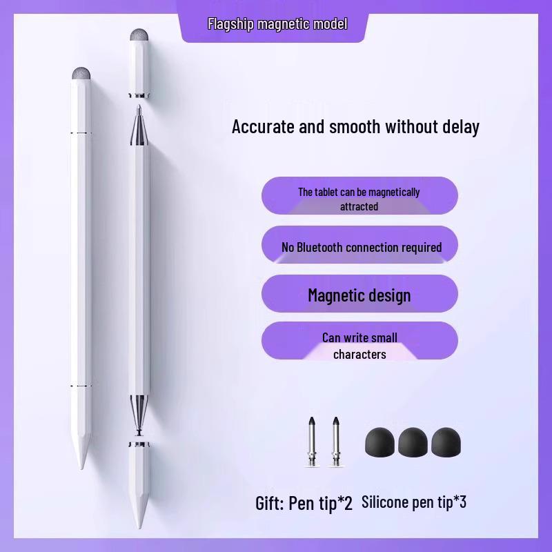 Universal Magnetic Touchscreen Stylus Pen for Mobile, Tablet, and Learning Device - Fine Tip for Photo and Video Editing
