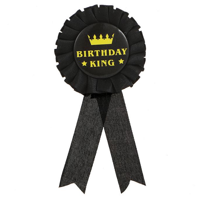 Birthday Sash & Crown Badge for Boyfriend or Husband Celebration - Party Decoration & Photo Props
