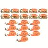 Set of 10 Versatile Orange Ratchet Straps Measuring 1.5 Inches by 20 Feet, Equipped with J Hooks, Ideal for Transporting Furnit