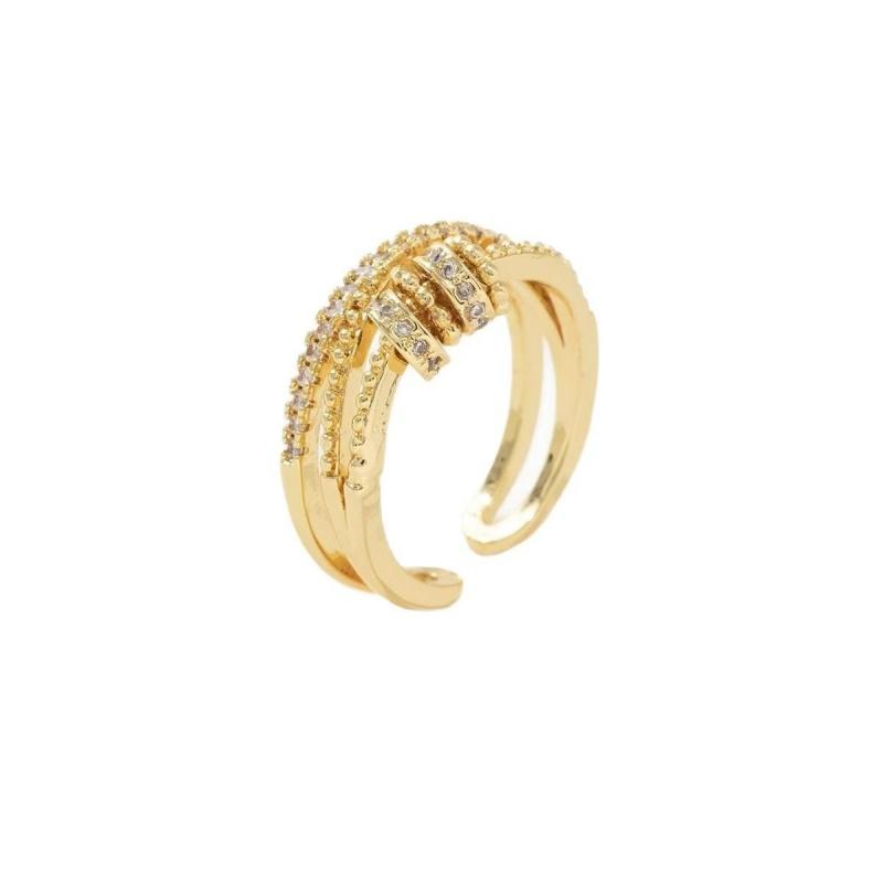 Adjustable Rings for Women Anti Stress Anxiety Ring Geometry Rotating Freely Spinning Ball Rotate Accessories Jewelry Gift