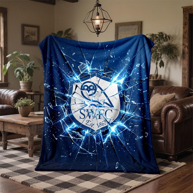 Sheffield Wednesday Football Print Flannel Blanket Soft Warm Sofa Bed Throw Blanket For Home Office Bedroom