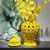 Heimdekoration Blumenvase Neue chinesische Keramik-Allgemeine Flasche Vorratsglas Wohnzimmer Eingang Hotel Arbeitsplatten-Vase Dekoration