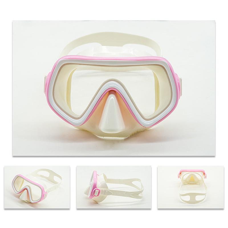 Dykmask Vattentäta Simglasögon Panoramiska HD För Vuxna Ungdomar Silikonkjol Anti-Dimm Med Nästäcke Simutrustning