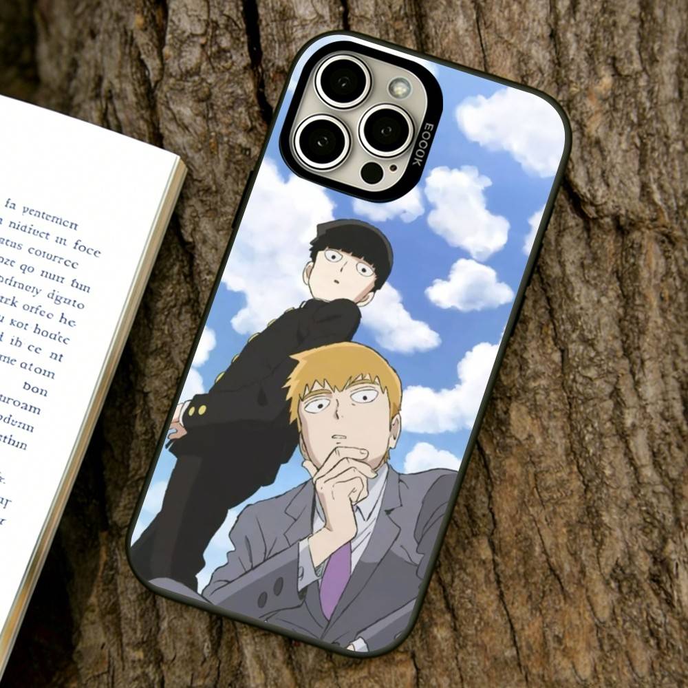 

Mob Psycho 100 Phone Case For iPhone 17,16,15,14,13,12,11 Plus,Pro Max,XS,Colored Silver Plated Inside Cover iPhone12ProMax