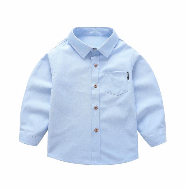 White Shirt Children's White Shirt Performance Clothes Middle Children's White Shirt Spring Autumn Short Sleeve Shirt