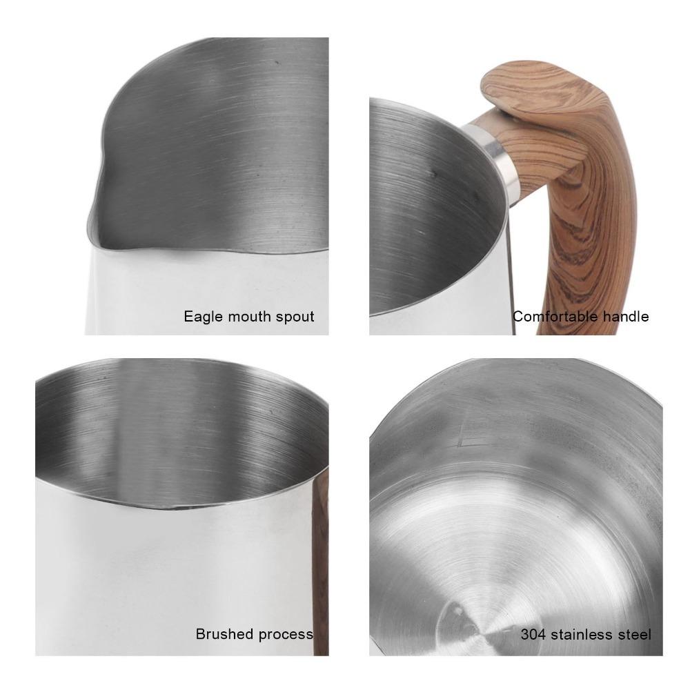 304 Stainless Steel Stainless Steel Frothing Cup Milk Frothing Pitcher  Cappuccino Making серебряный