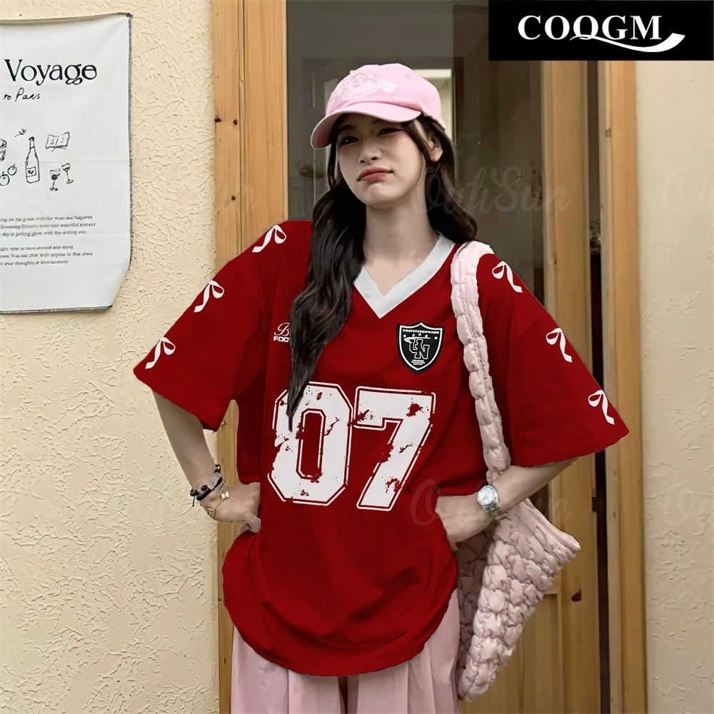 

Свободная американского стиля футболка с коротким рукавом, женский трикотаж, летний топ, розовый трикотаж, ретро кэжуал, недорогой. XXS