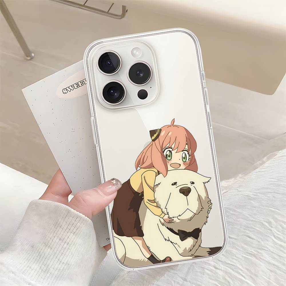 

Cute W-Anya Forger-S Phone Case Soft Transparent Case For IPhone 17 16 15 14 13 12 11 Pro Max Mini Plus Shockproof Cover Case iphone12Pro