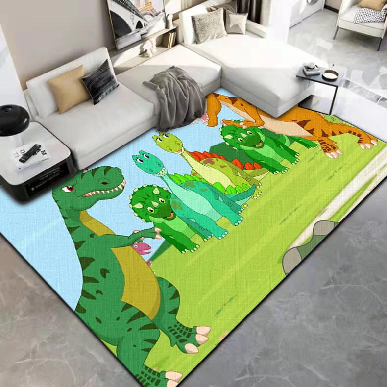 Cute Cartoon Little Dinosaur Printed Carpet Floor Mat  Carpets for Living Room Rugs for Bedroom Carpet for Children Customizable