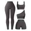 Women's Seamless Yoga Set: High-Elastic Vest and Breathable Sweat-Wicking Gym Tights.