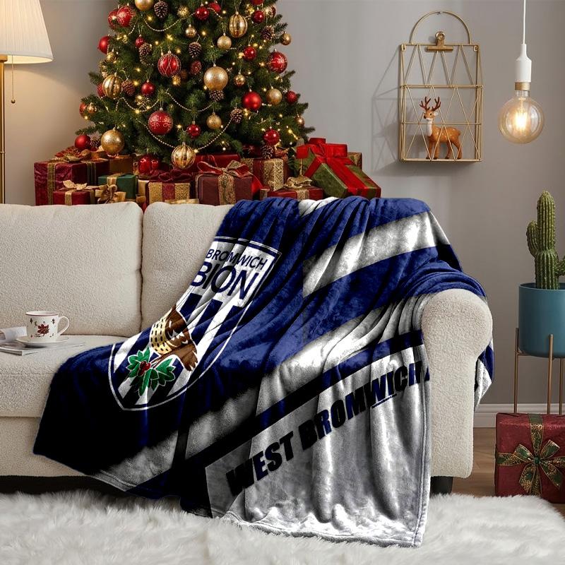Bromwich Albion  Throws Blanket Flannel Blankets Plush for Couch Bed Gifts for Men Women Travel picnic blanket Christmas fan gifts