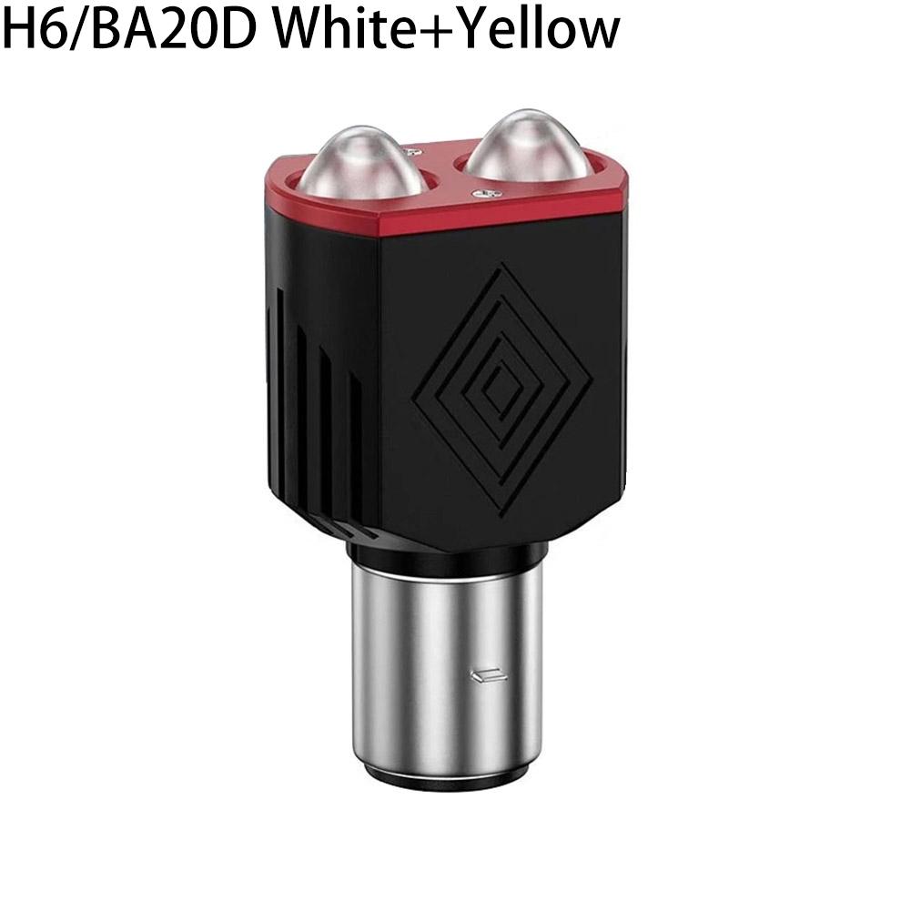 Faro LED para motocicleta 3000K Ámbar 6000K Blanco Lente Dual Alta Potencia