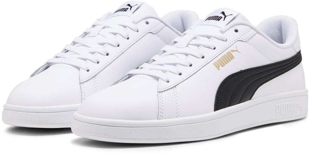 Кроссовки Puma Smash 3.0 L puma white/puma black/puma gold/frosted ivory