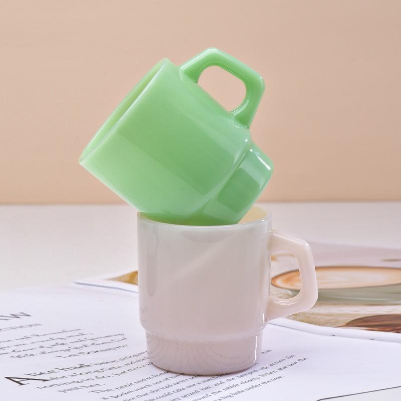 Korean Style Glass Coffee Travel Mug Milk Tea Water Cup Espresso Cups Personalized Milk Jade Mugs Mate Gifts Tableware