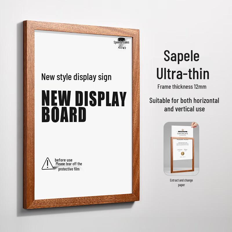 A4 Wooden Wall Mount Certificate Frame A4