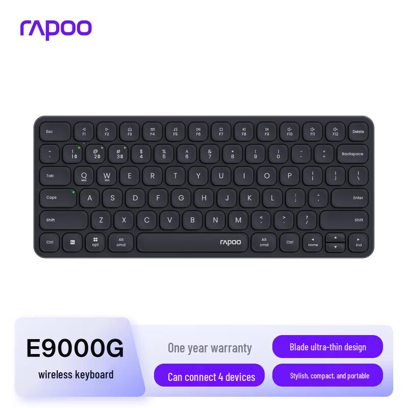 Rapoo E9000G Upgraded 78-Key Multi-Mode Wireless Keyboard