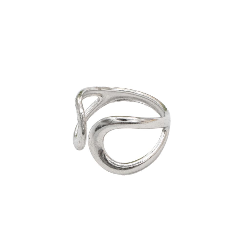 Fashion Stainless Steel Adjustable Rings for Women Sliver Color Hollow Open Finger Rings Men Female Jewelry Weddings Gifts