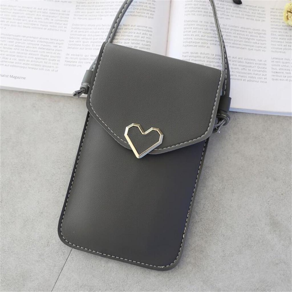 Womens Phone Bag Touchable Leather Change Bag Crossbody Mini Shoulder Bag Wallet