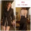 Women's Silky Crop Top Cami Shorts and Robe 3-Piece Lounge Set