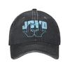 Jcvd Jul Blue Men Women Baseball Cap  Distressed Washed Hats Cap Vintage Outdoor All Seasons Travel Unstructured Soft Headwear
