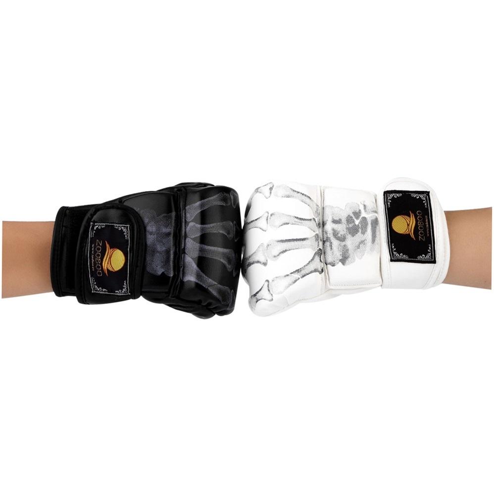 1 Pair Half Finger Boxing Gloves MMA UFC Sparring Grappling Fight Punch Mitt