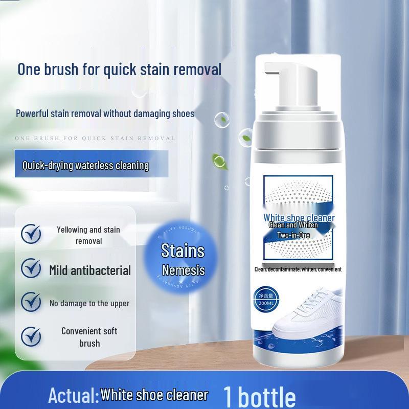 

Эксклюзив для новичков: Белый очиститель для обуви и щетка - Удаляет пятна и желтизну, Пена, не требующая смывания, Бесплатная доставка от 0,01