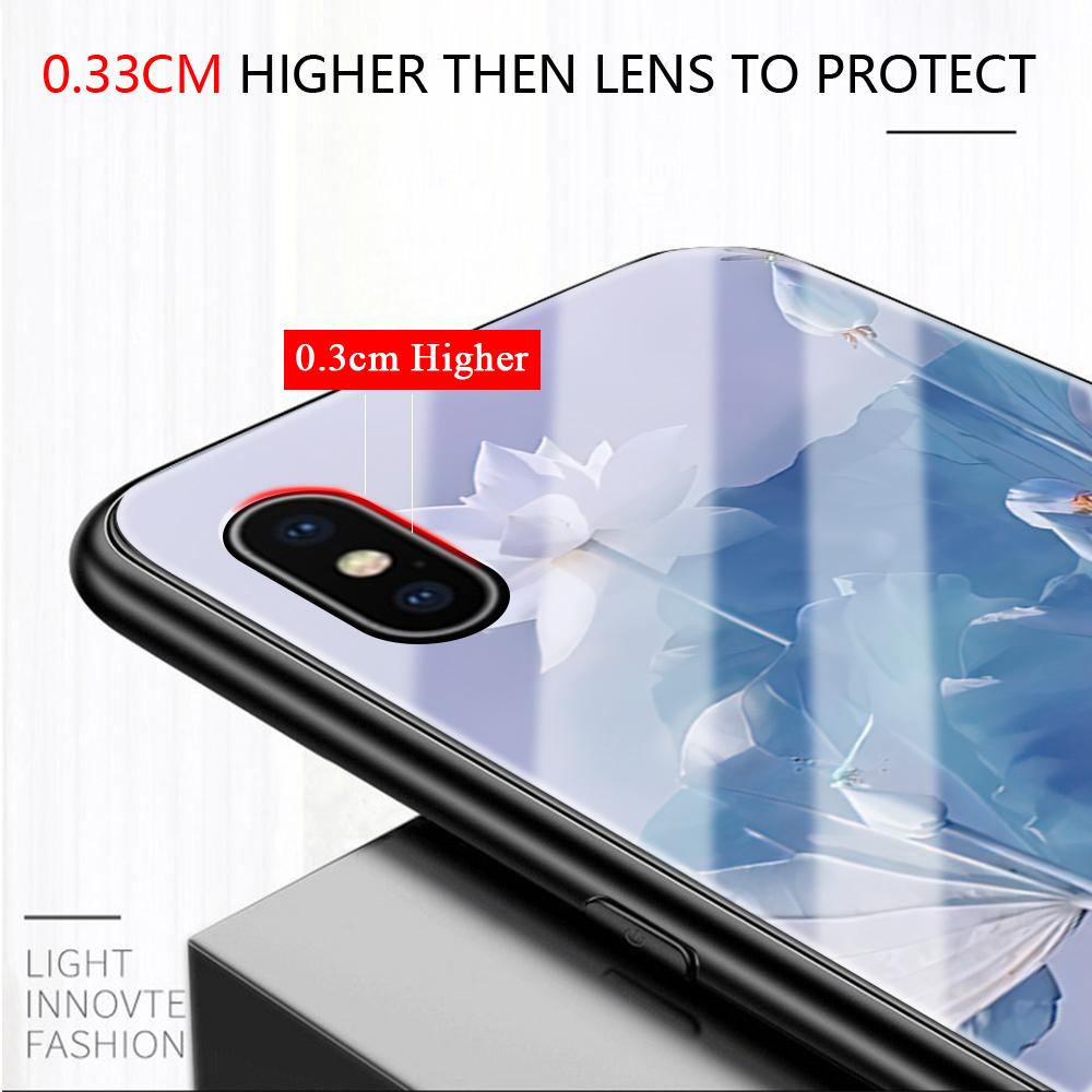 Tempered Glass Phone Case For iPhone 11 12 13 14 15 16 17 Redmi 10 12 14C Note10 Note14 Xiaomi 11Lite PocoC75 Soft Edge Shockproof Smooth Shell