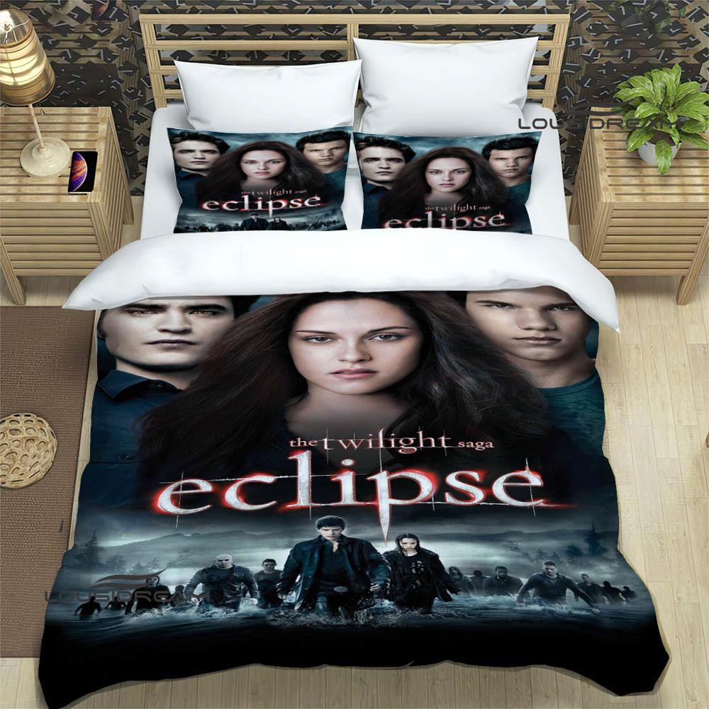Die Twilight Saga bedruckte Bettwäsche-Sets exquisites Bettwaren-Set Bettbezug Steppbett-Set Bettwäsche-Set Luxuriöses Geburtstagsgeschenk