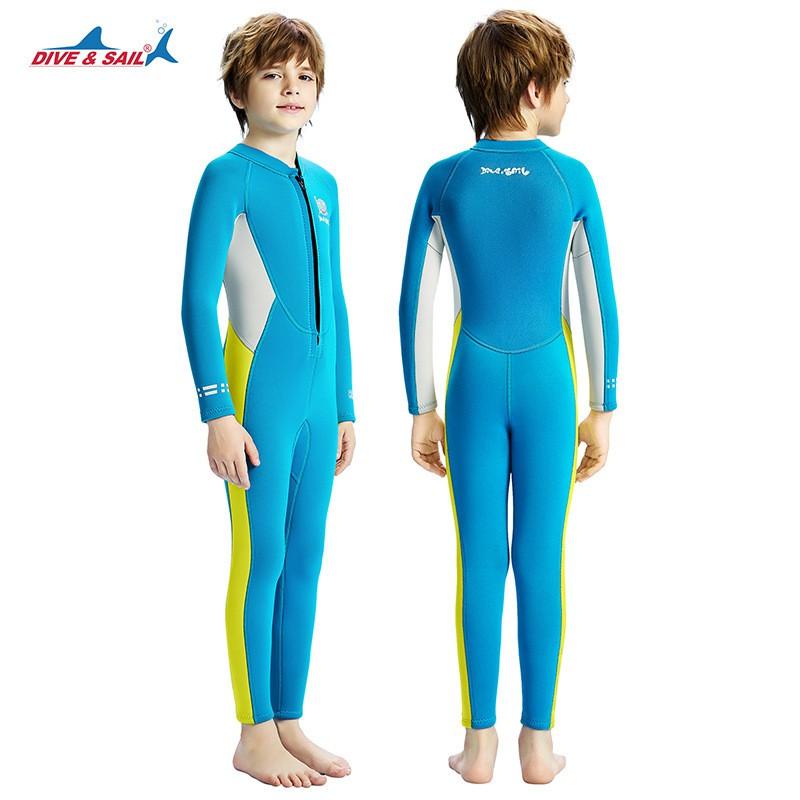 DIVESAIL Kids 2.5mm Neoprene Wetsuit Snorkeling Diving Surfing Warm Water Sports Gear
