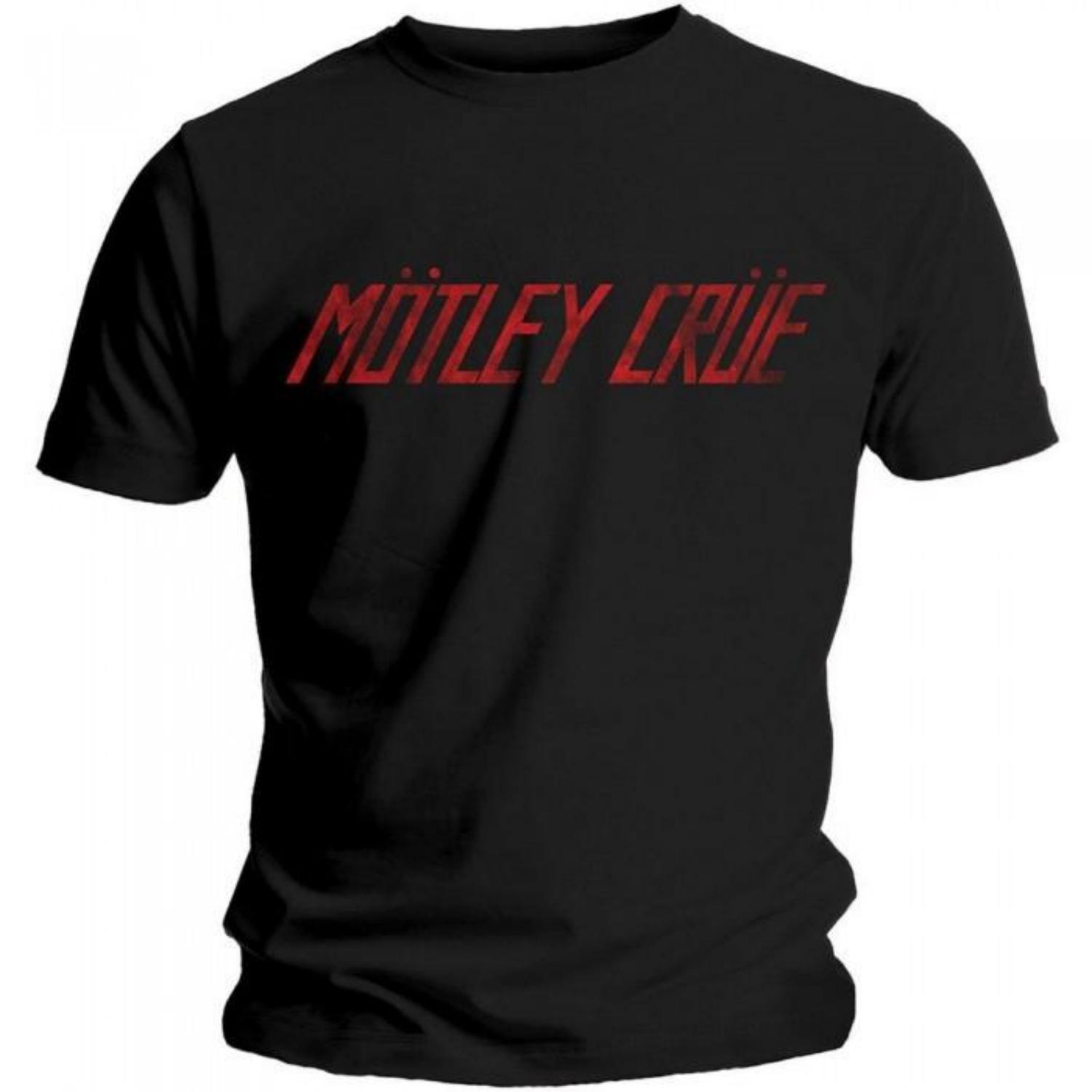 Motley Crue Unisex Adult Distressed Logo T-Shirt S