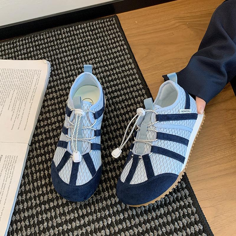 2025 new summer fashion versatile casual sports shoes women's thick-soled heightening breathable mesh running shoes