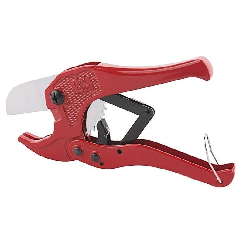 42mm Knife Cut Ratchet Plumbing Pipe Plastic Tubing Hose Cutter PVC Water Tube Tool