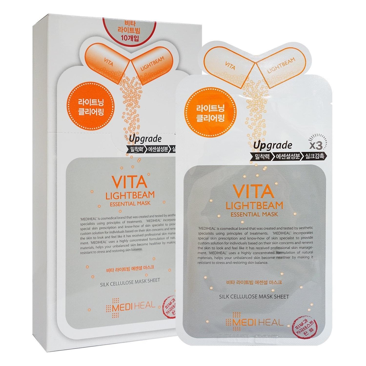 

MEDIHEAL Vita Lightbeam Essential Masks Уход за кожей лица Витамин C 10 листов