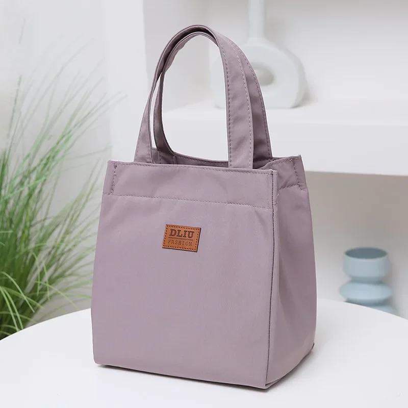 Large Capacity Lunch Bag With Aluminum Foil Insulation For Work, Simple And Practical Top Handle Bag Insulated Lunch Bag Picnic