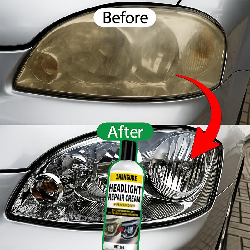 Professional Headlight Repair Agent - Improves Yellowing, Oxidation, and Fogging - Polishing Agent for Lenses, Creating Clearer and Bright