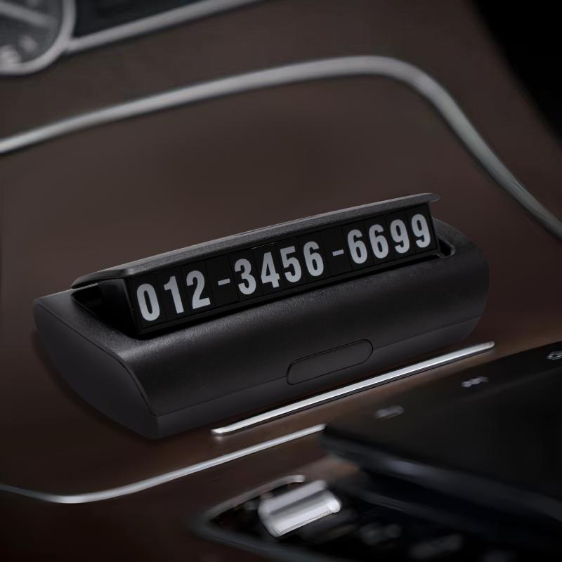 Car Temporary Parking Number Plate Luminous Phone Hidden Moving Car Number Creative Simple Number Plate Dashboard Ornament
