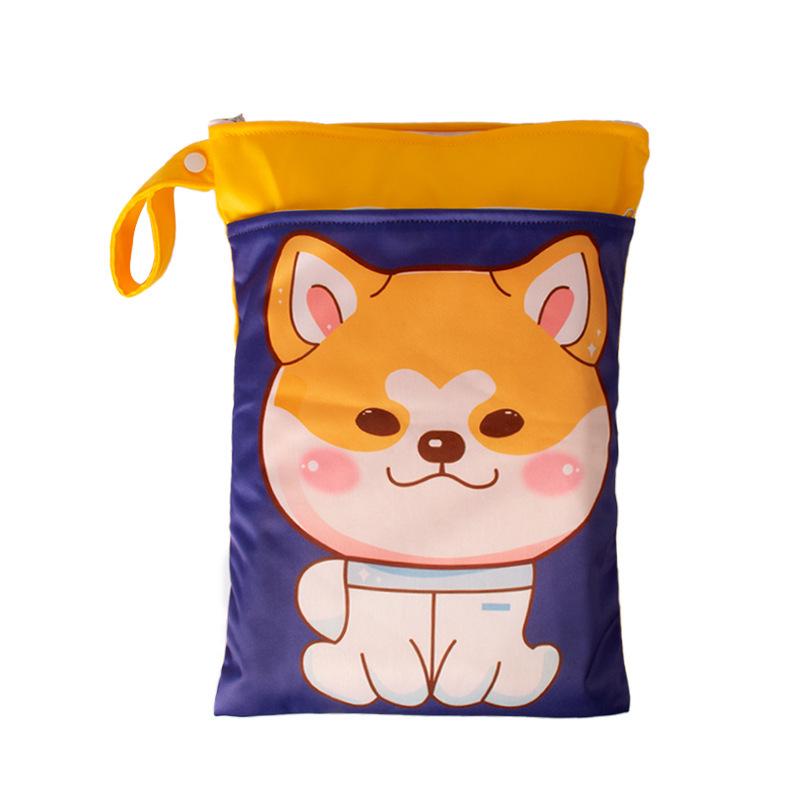 Cartoon Cute Waterproof Wet/Dry Separation Storage Bag (25x35cm) for Travel and Clothing