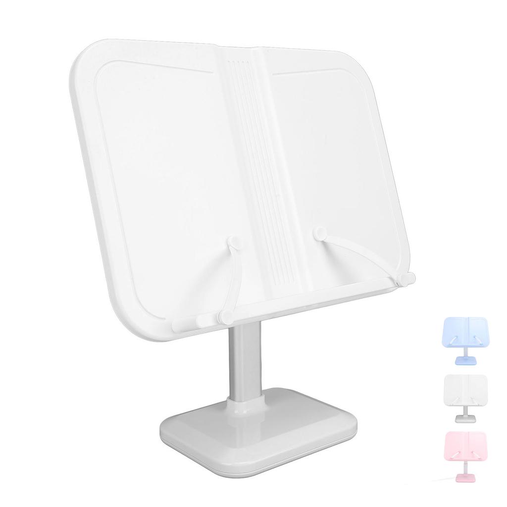 Adjustable Book Holder with Page Clips Multi Angle Adjustment Aluminum Children Reading Stand for La