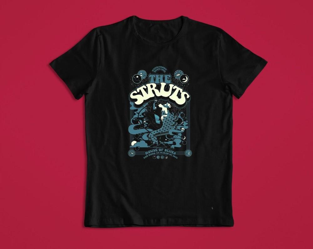 Vtg The Struts Band Gift For Fans Cotton Black Men Women All Size Shirt C2322 Unisex T-Shirt XXL