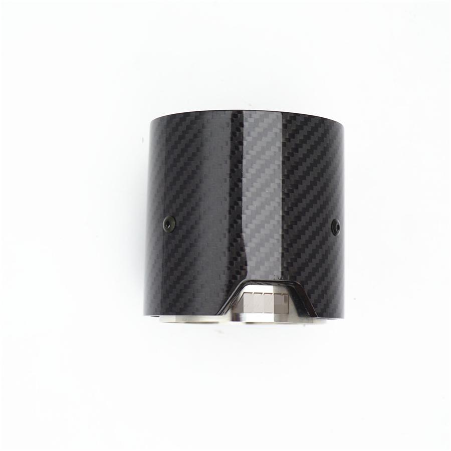 Car Carbon Fiber Exhaust End Tail Tips 63mm In