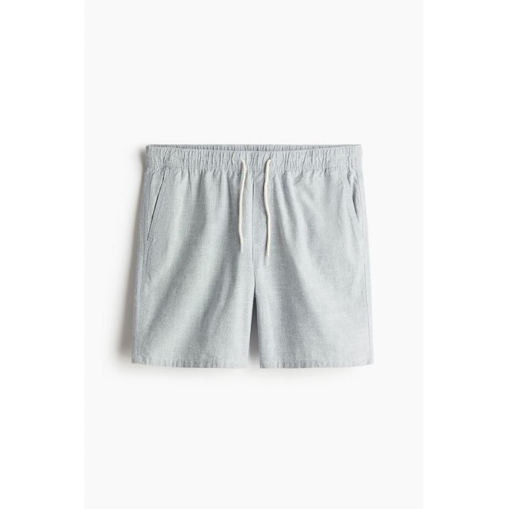 H M Regular Fit Cotton sHorts ligHt Blue
