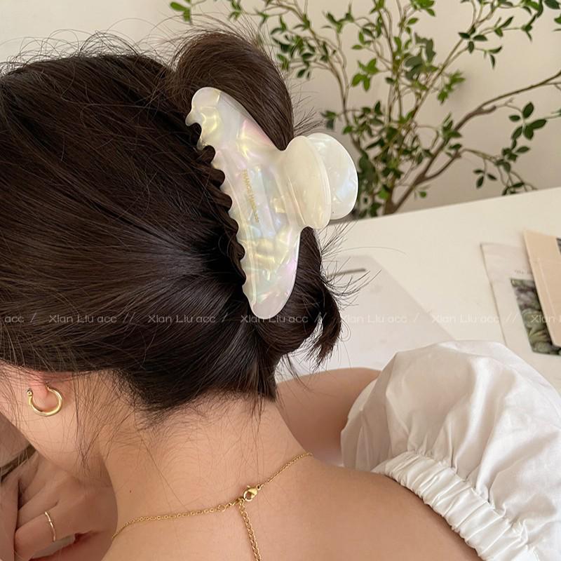 Elegant 2025 Large Acetate Shark Hair Claw for Women - High-End Hair Clip Accessory