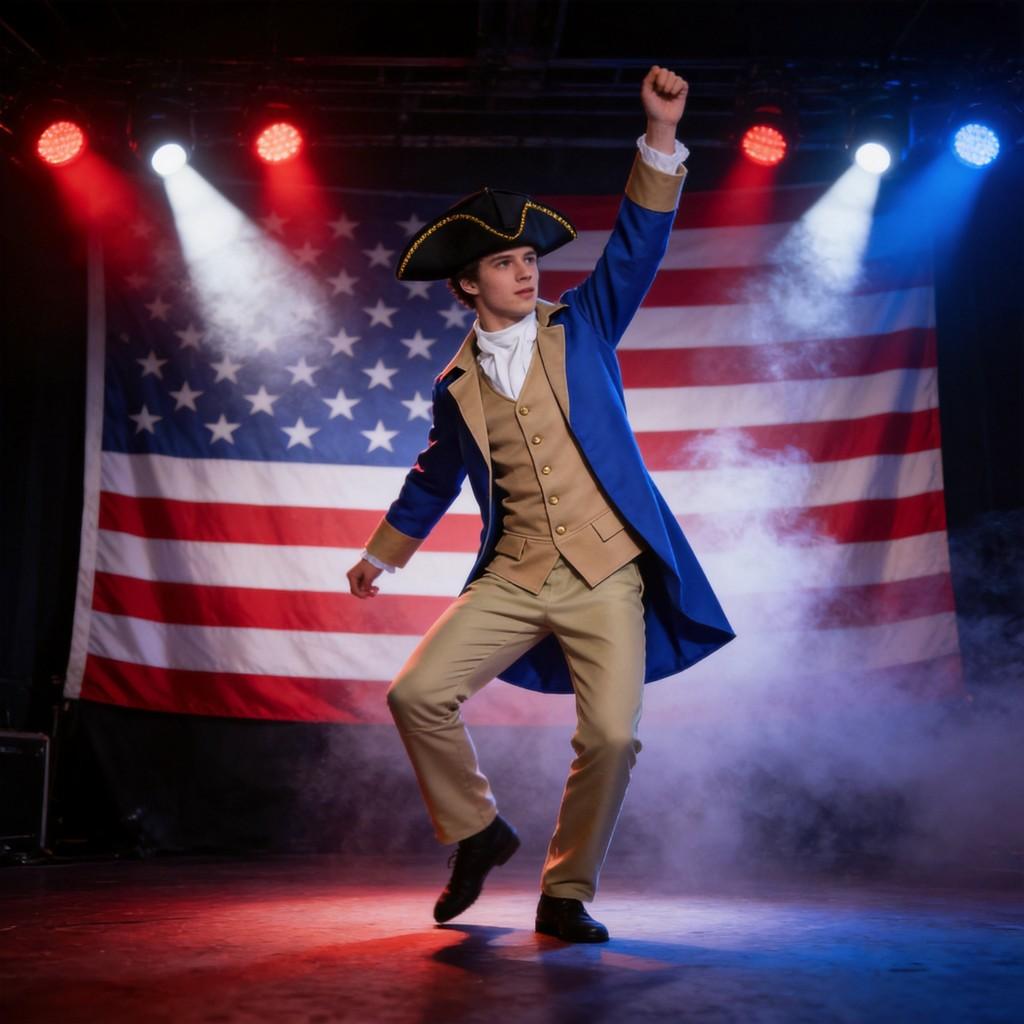 American Independence Day Cosplay Costume For Men With Polyester Fabric For Anime Stage Performances