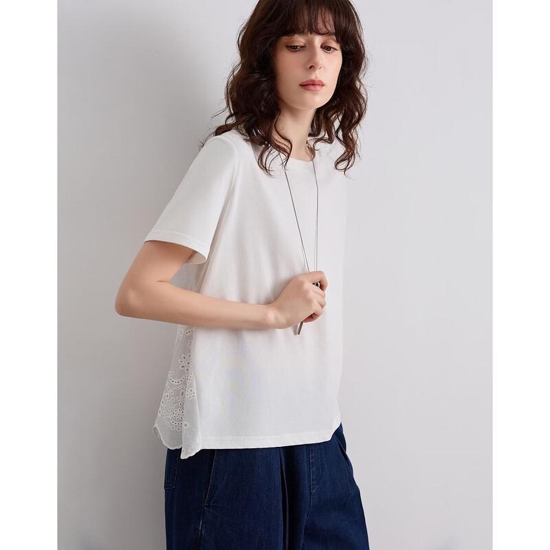 Demana Embroidered Round Neck T-Shirt M