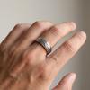 Kalen Wide Two-tone Textured Stainless Steel Ring for Men Women Anillos Vintage Wave Pattern Band Rings Size 6-9 Jewelry